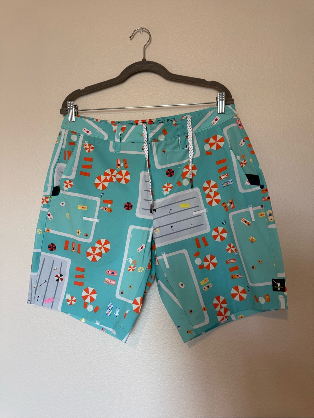 William Murray Golf Aqua Pool & Umbrella Swim Trunks